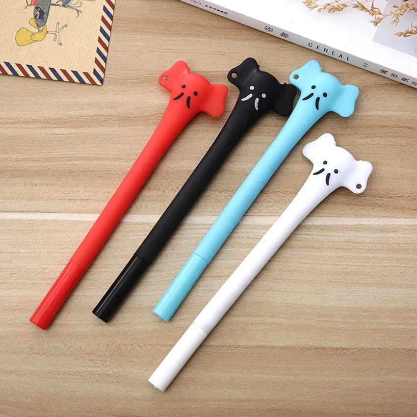 1pc Creative Cute Elephant Rubber 0.38mm Black Ink Gel Pen Signing Pen Writing Tool School Office Supply Student