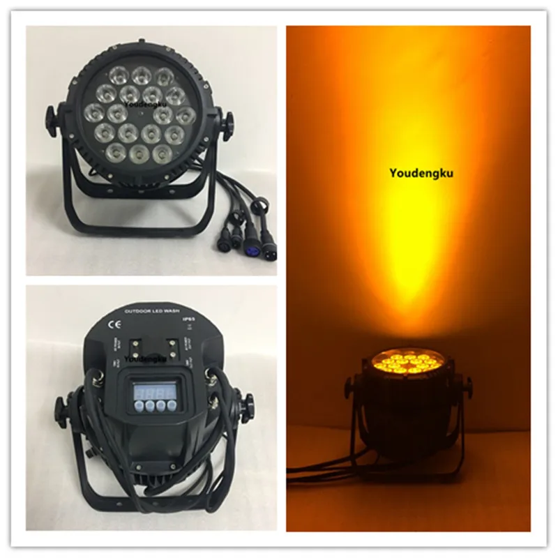 

8 pieces 18*15w rgbwa 5in1 led outdoor par dj quad waterproof led par can dmx light led par IP65