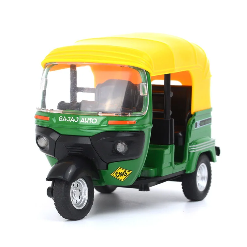 1:14 high simulation Q version Indian tricycle model,sound and light pull back alloy toy motorcycle ornaments,free shipping