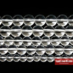 Smooth Clear Glass Crystal Round Loose Beads 15