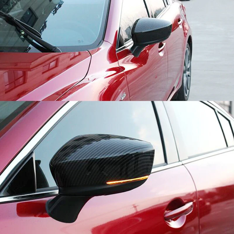 High Quality ABS Carbon Fiber For Mazda 6 Atenza 2013-2018 Accessories Auto Side Rearview Mirror Cover Trim Car Styling 2Pcs