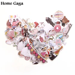 Homegaga 68pcs wedding theme 90s print home decor wall notebook luggage laptop bicycle scrapbooking album decal stickers D1340