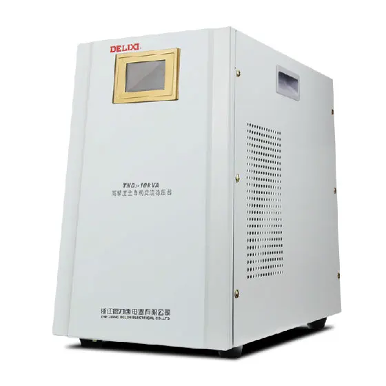 

DELIXI Single Phase Automatic AC Voltage Stabilizer TND3-10KVA High Accuracy Autotransformer 10KW Variac Voltage Regulator LCD