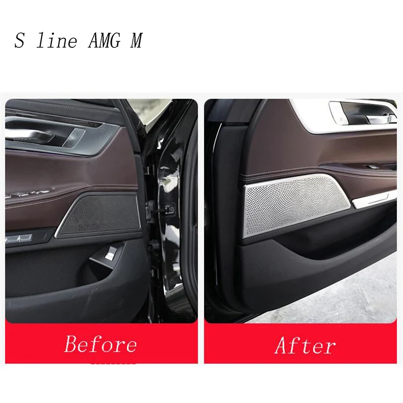 Car Styling Audio Speaker Door Loudspeaker Trim decoration Covers Stickers For BMW 7 Series G11 G12 Interior Auto Accessories