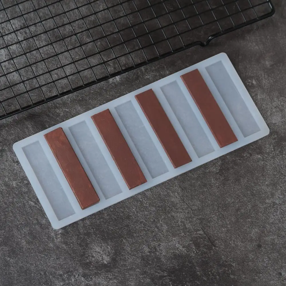 Strip Shape Silicone Mold Cake Decorating Tools Strips Bar Shape Chocolate Transfer Sheet Mould Baking Stencil Chablon
