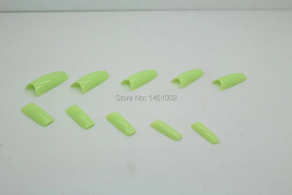 free shipping 500pcs cyan color  French Style False Fake Acrylic Nails  Artificial Tips Nail Art