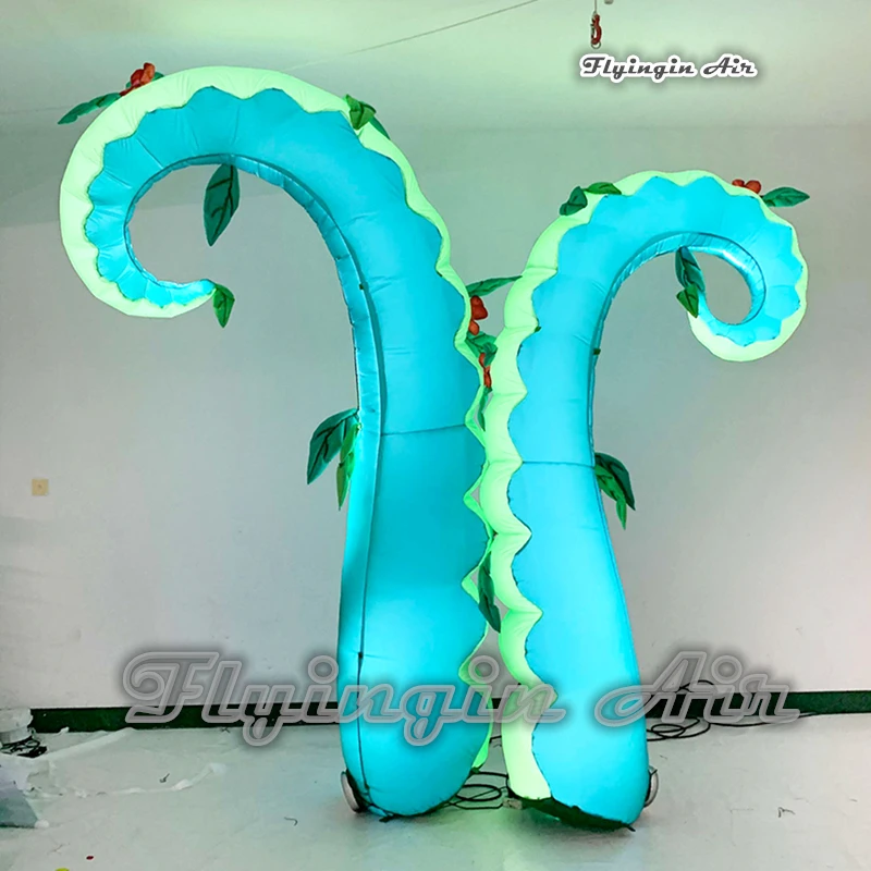 

Large Lighting Inflatable Octopus Legs 3m Height Customized Green Tentacle For Concert Stage Party And Building Decoration