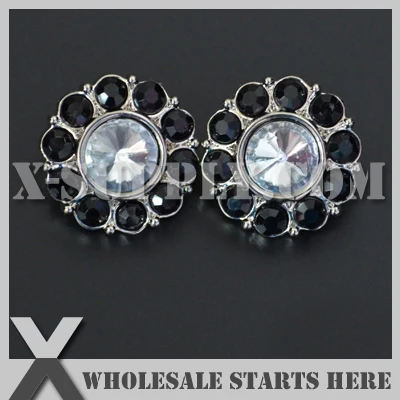 

Color Option: RB1006AM #151~#163 Round Acrylic Rhinestone Button with Shank in Silver Base for Flower Center