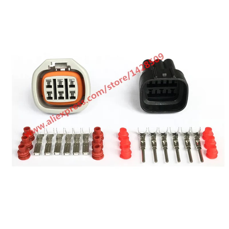 20 Sets 6 Pin Super C6S-194G Aprillia CDI Female Male Plug 6189-0029 Accelerator Throttle Pedal Connector For Infiniti Toyota