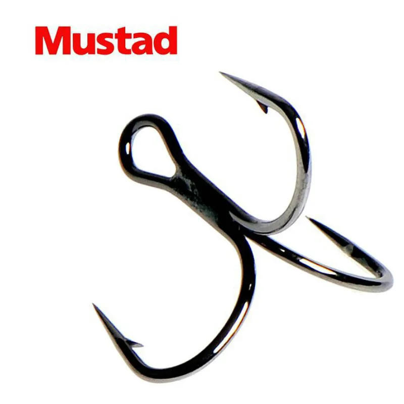 8Packs Original Norway Mustad Treble Hooks TG76NP-BN Treble KVD Hooks High Carbon Steel Barbed Hooks Crank VIB Ocean Lure Pesca