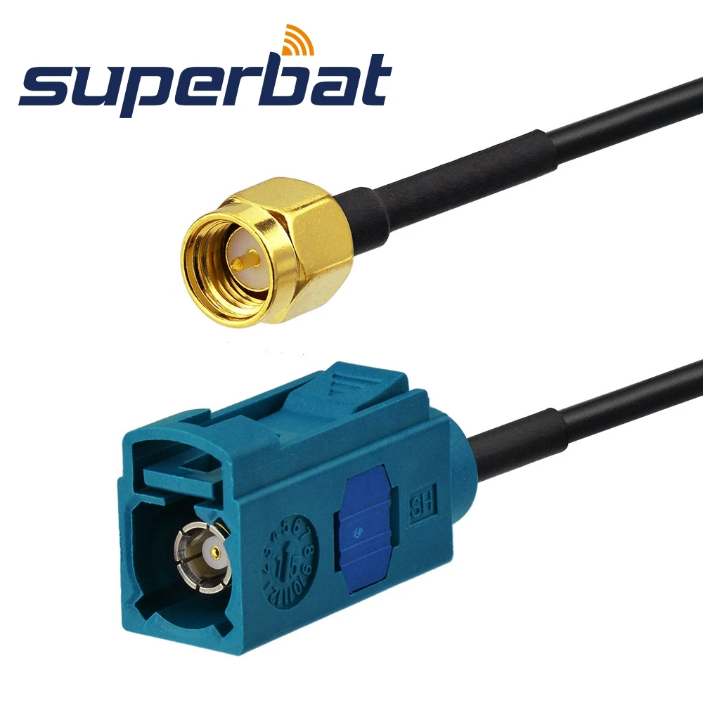 

Superbat DAB/DAB+ AM FM Car Radio Aerial Fakra Female to SMA Male Adaptor Cable RG174 5M for Alpine DAB