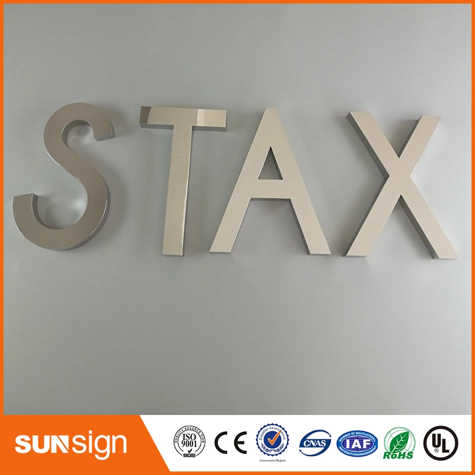 Spiegel Rvs 3D Doosletters