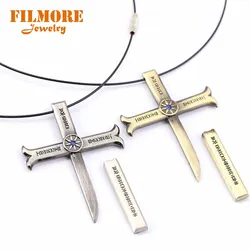 ​Filmore Hot Anime OP Necklace One Juracule Mihawk Piece Necklaces Metal Zinc Alloy Choker Pendant Collares Kolye For Men Women