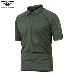 Men's Military Quick Dry T-Shirt, Solid Short Sleeve, Breathable Tactical Shirts, Outdoor Activities, Camouflage, Summer