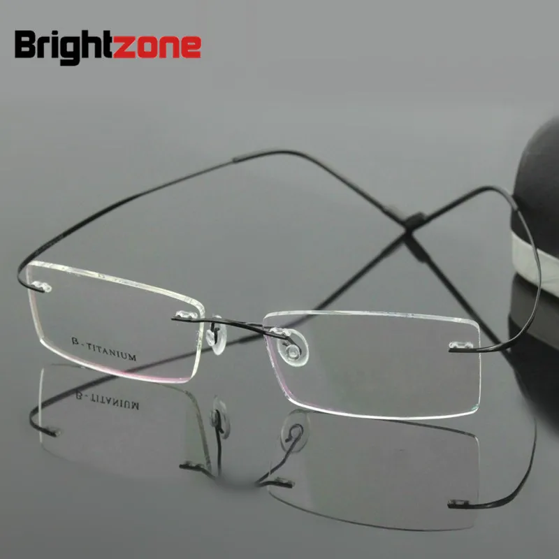 Bestseller lightest flexible BN rimless non-screw 6g beta pure titanium eyeglasses frame brand optical spectacle frame glasses