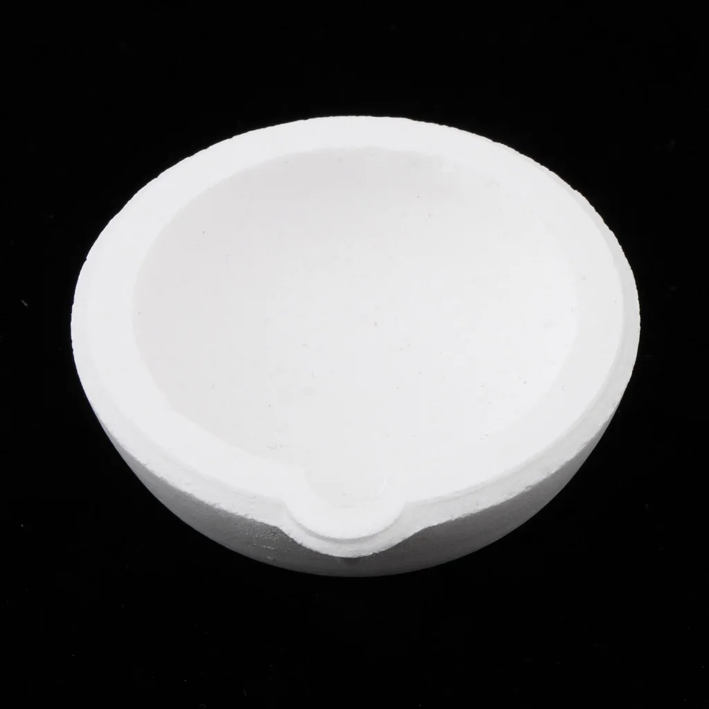 Quartz Silica Melting Crucible Dish Pot Cup for Gold Mental 100g 4.5x1.7cm