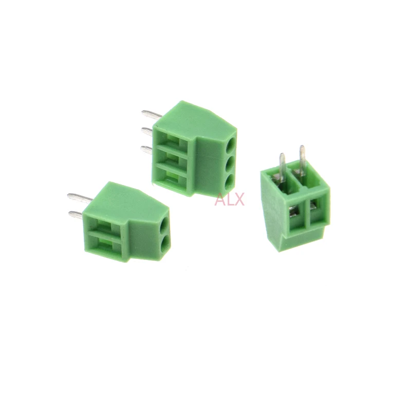 10PCS kf120-2.54-2P 3P 2.54MM pitch straight pin pcb screw terminal block connector 2PIN 3PIN green KF120 2.54 2/3/4/5/6/10 PIN