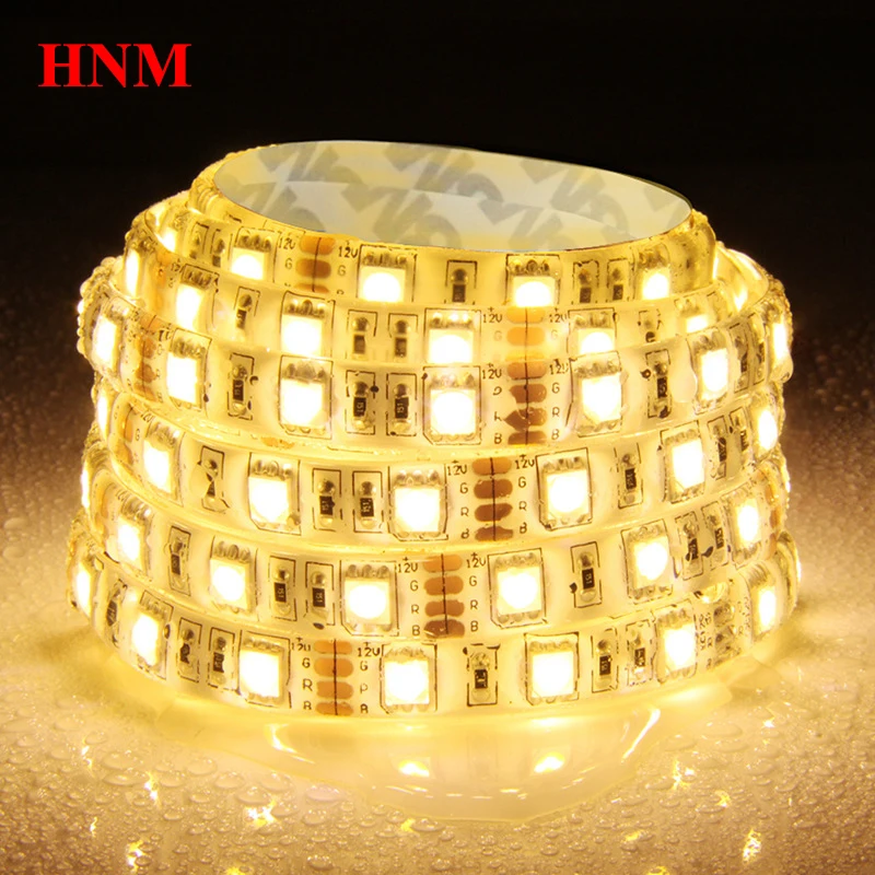 5M 5050 60LEDs/m 12V LED Strip Waterproof Tape TV LED Light SMD5050 Red Green Blue Yellow White Yellow RGB