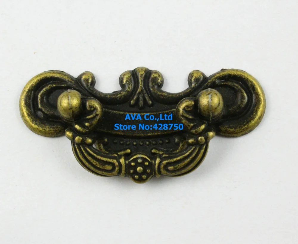 20 Pieces Antique Brass Furniture Handle Cabinet Knob Jewelry Box Handle Knob Drawer Pull /  60x30mm