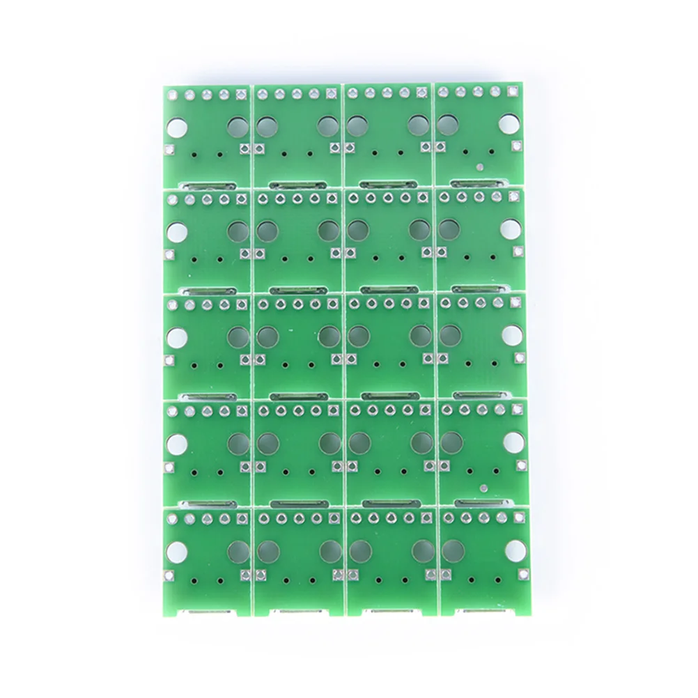 20pcs Female 5-Pin Pinboard 2.54mm Micro USB PCB Type Mini Micro USB to DIP 2.54mm Adapter Connector Module Board Panel