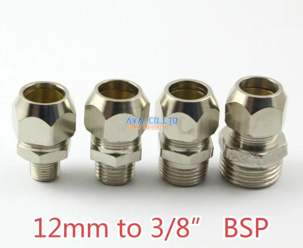 5 Pieces Brass 12mm to 3/8