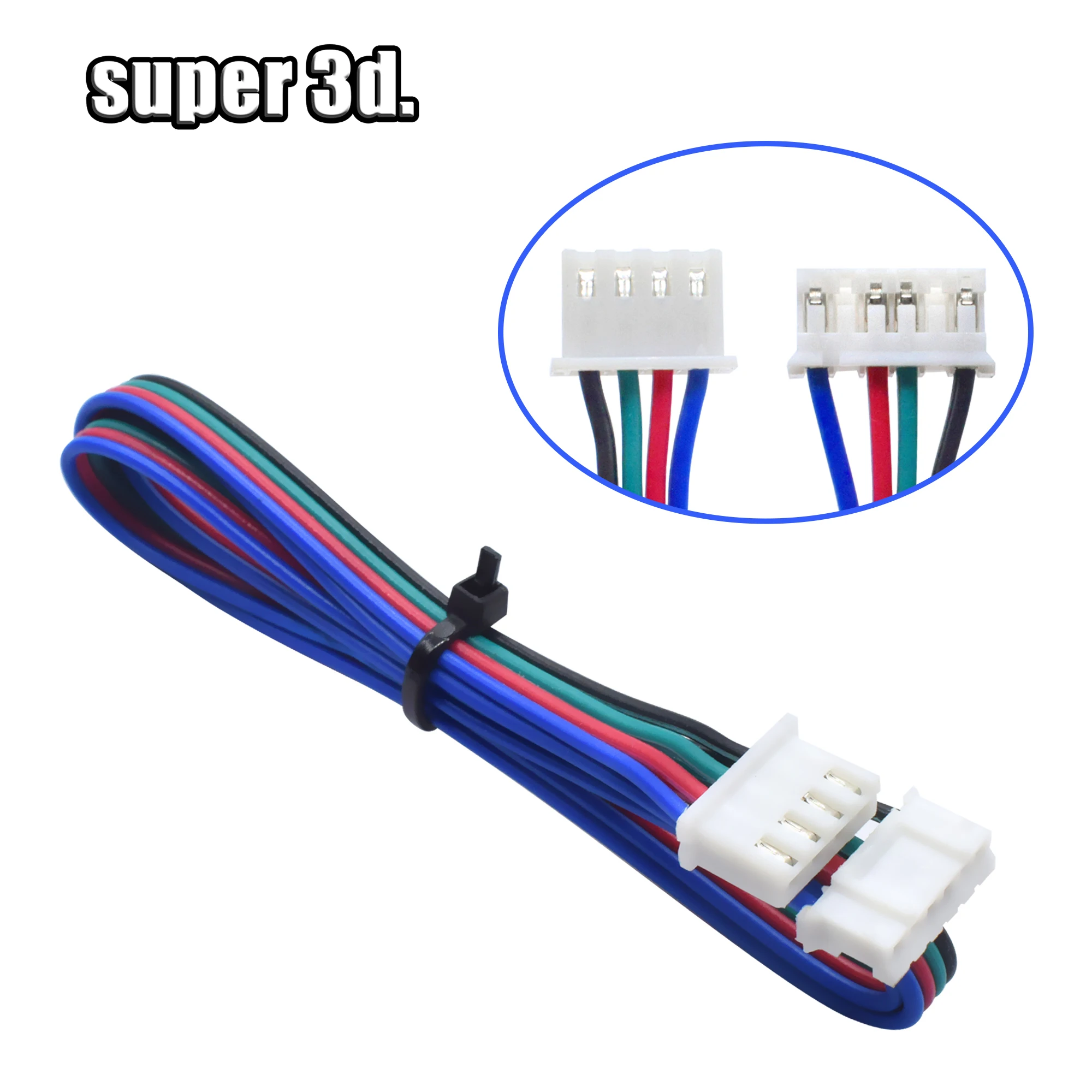 10cm/50cm/100cm/150cm Stepper Motor Cables Wire XH2.54 4pin DuPont Connector Extension to 6pin Terminal Line 3D Printer Parts