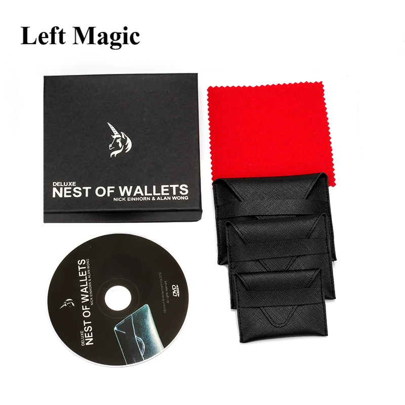 Deluxe Nest Of Wallets GimmickMagic Trick Close Up Magic Street Illusions Stage Magic Props Mentalism Accessories