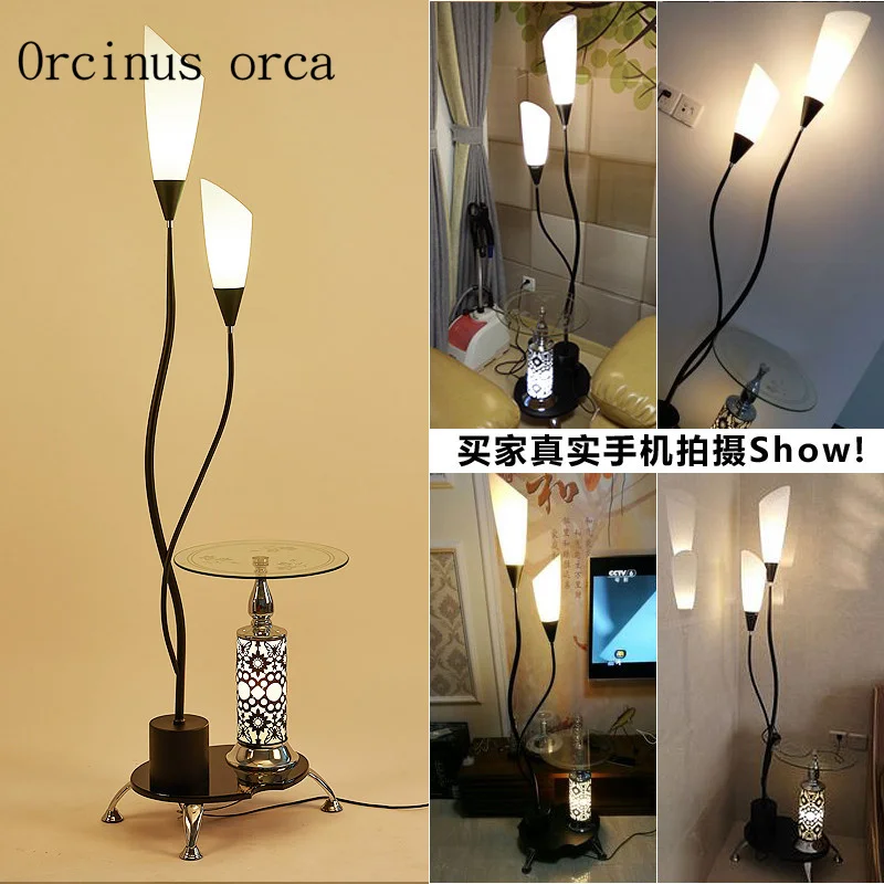 LED floor lamp table lamp room simple modern bedroom study creative vertical lamp