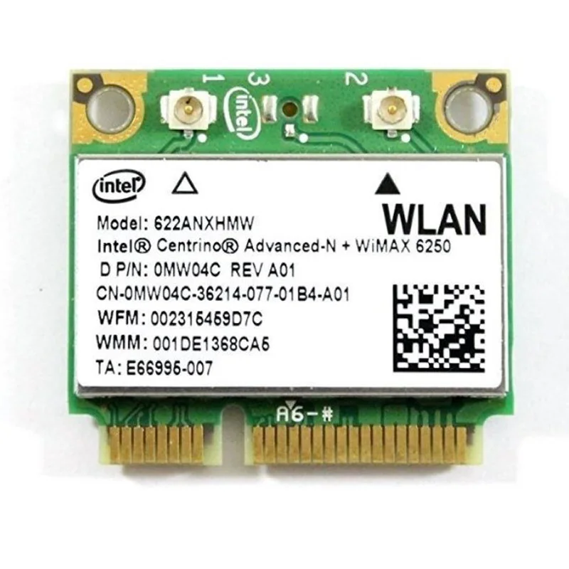 Int 6250 Advanced-N + WiMAX WiFi Card 622ANXHMW For 1558 1569 1747 1749 XPS 1647 Series,D P/N 0MW04C