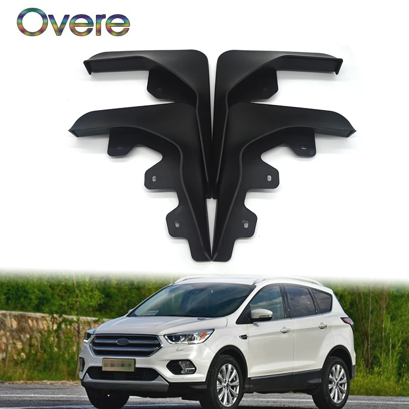 

OVERE Car Front Rear Mudguards For Ford Kuga 2 Escape 2013 2014 2015 2016 2017 Car-styling 1Set Mudflaps Accessories 4Pcs Fender