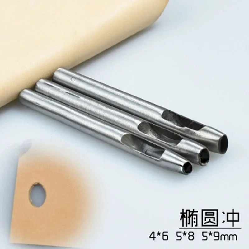 

1pcs 6x4 8x5 9x5 Elliptical Pants belt punch Belt puncher Round punched elliptical punchs tool screw