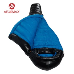 AEGISMAX Winter Camping Professional Ultralight Mummy 90% Duck Down Sleeping Bag Splicing