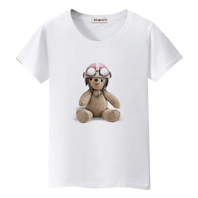 

Teddy bear tshirt lovely 3D shirt women harajuku tops tees femme funny camiseta mujer Teddy bear t-shirt women