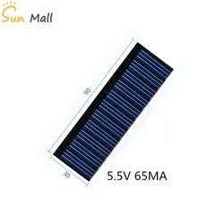 Mini Poly Solar Panel 5.5V 65MA for Flashlight special solar panels 90*30MM