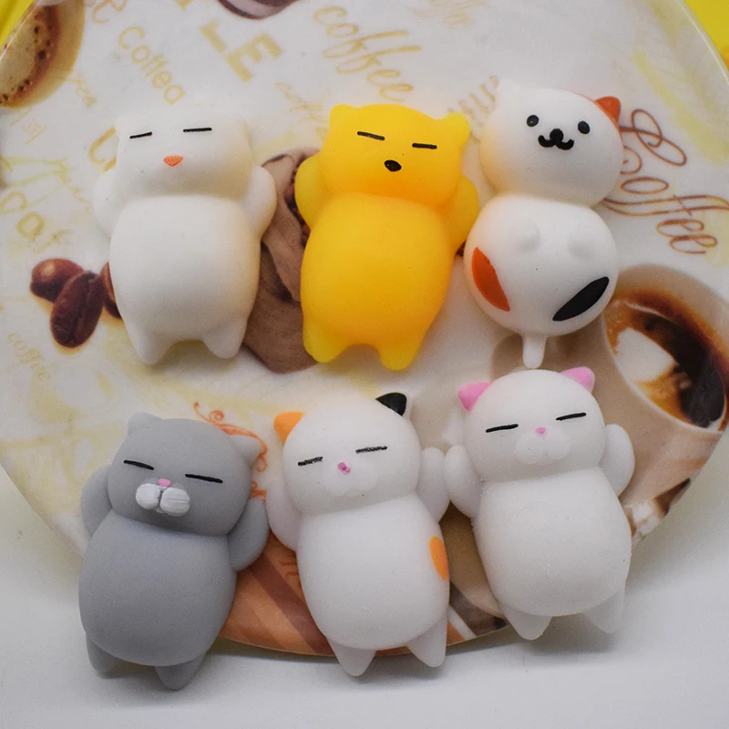 5 PCS Antistress Squishy Cat Unicorn Toys For Chidren Squeeze Gadgets Stress Relief Kawai Funny Squishe Animals New Fun Kids Toy