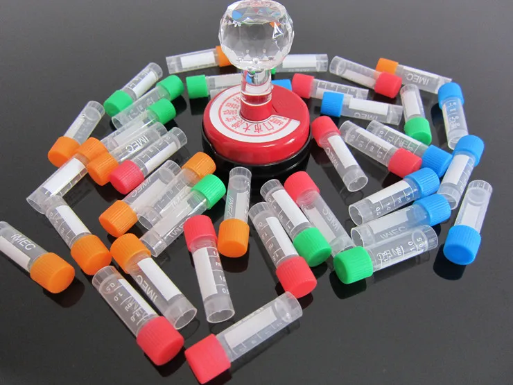 

100pcs , 1.8ml Graduated Centrifuge Tube Laboratory Freezing Tubes Centrifuge Tube for Lab Analysis With Colorful Screw Cap