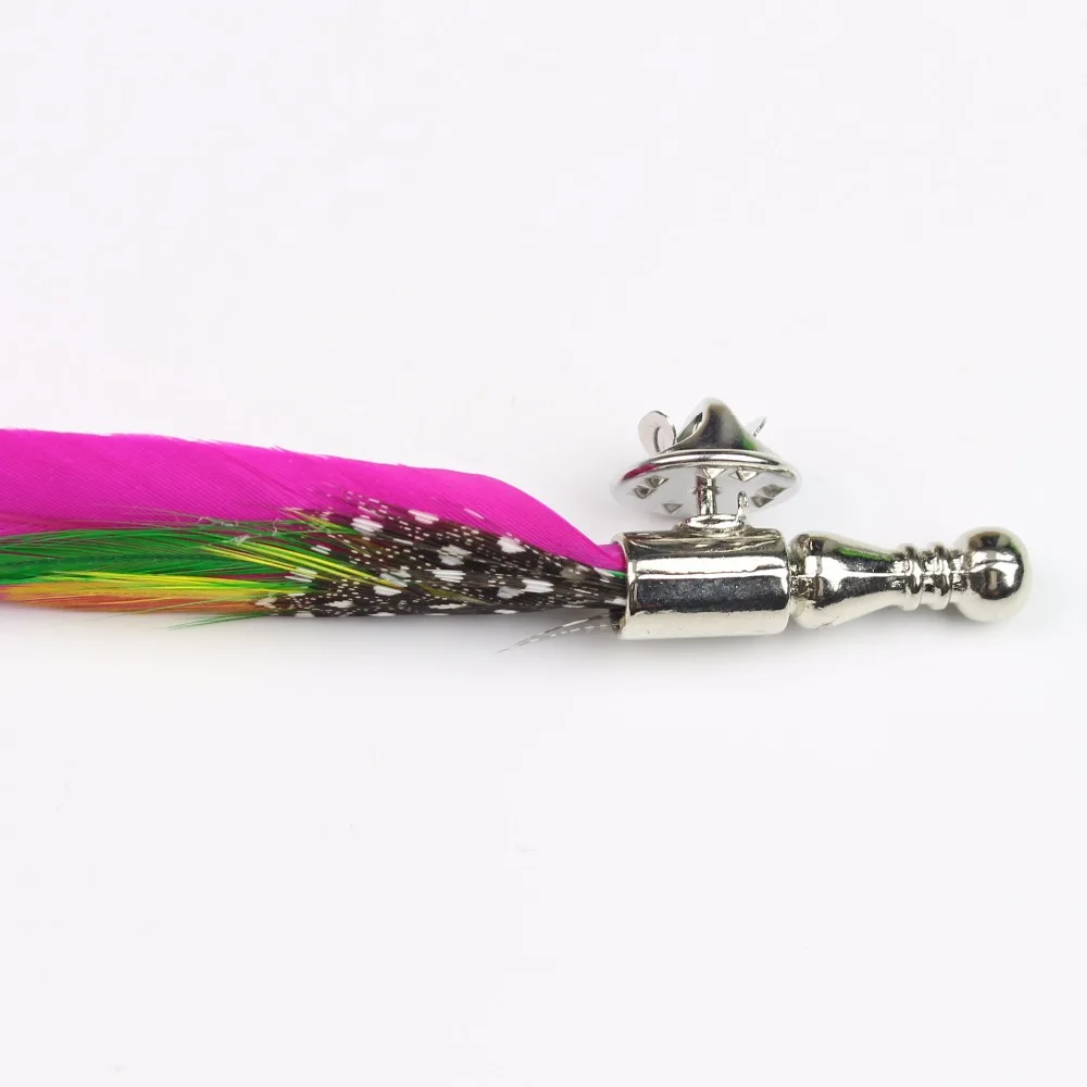 Fashion Boutonniere Feather Stick Lapel Tie Pin Brooch Badge Cloth Breastpin