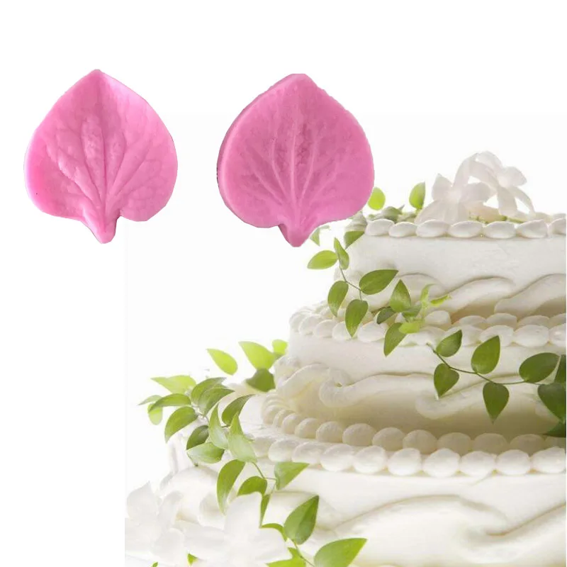 leaf fondant silicone mold 3D flower cooking wedding decoration baking Sugar Craft Molds Leaves DIY Cake mold