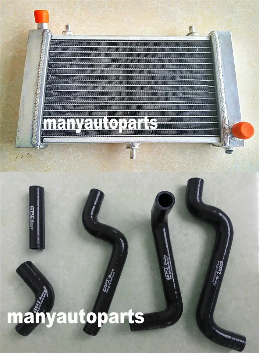 

Алюминиевый радиатор + силиконовый шланг для Aprilia RS125 RS 125 1995-2010 Tuono 125 2003-2004, 2-тактная копия Extrema PY RD SF MP