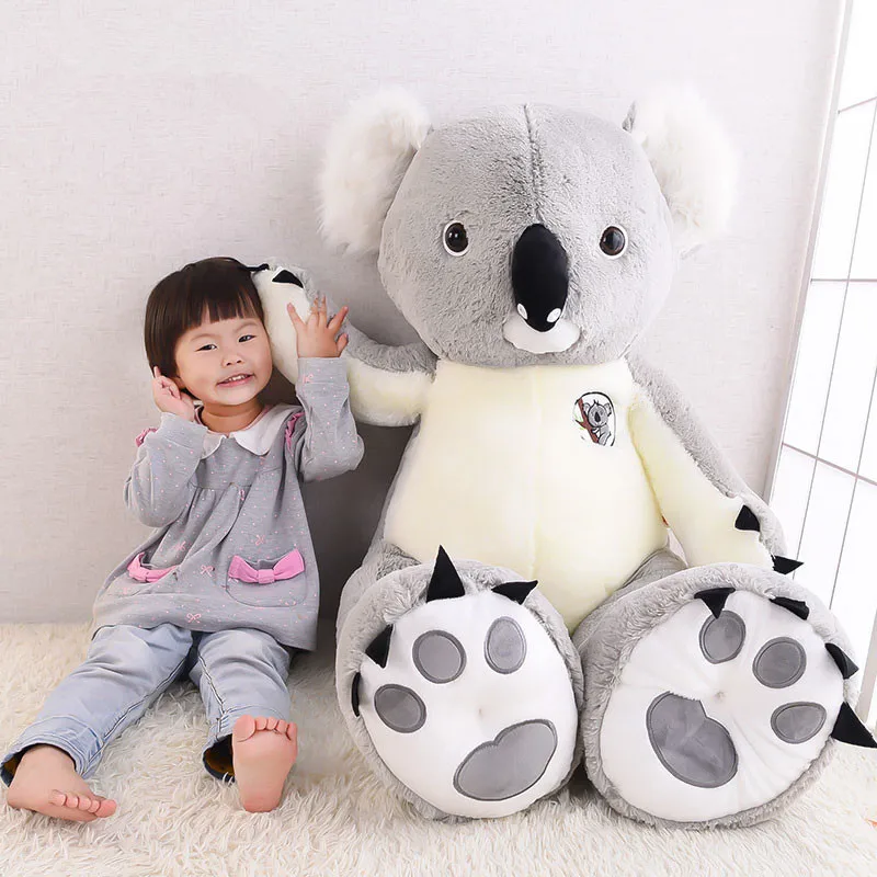 Dorimytrader Big Plush Animal Koala Toy Huge Stuffed Cartoon Koalas Doll Anime Pillow Nice Gifts for Children 120cm 140cm