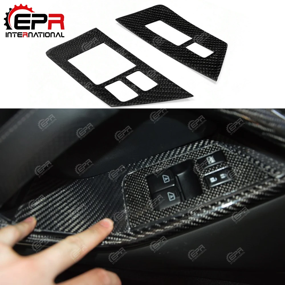 

For Nissan R35 GTR Carbon Fiber Window Switch Control Panel RHD GT-R Tuning Window Control Cover For GTR R35(Also Fit R35 MY17)