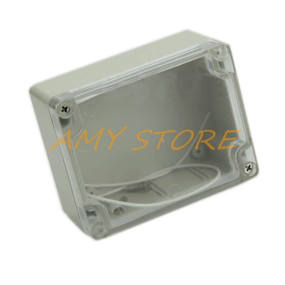 Waterproof Plastic Enclosure Case AS Clear Cover DIY Electronic Project Wire Cable Junction Box 115 x 90 x 55mm