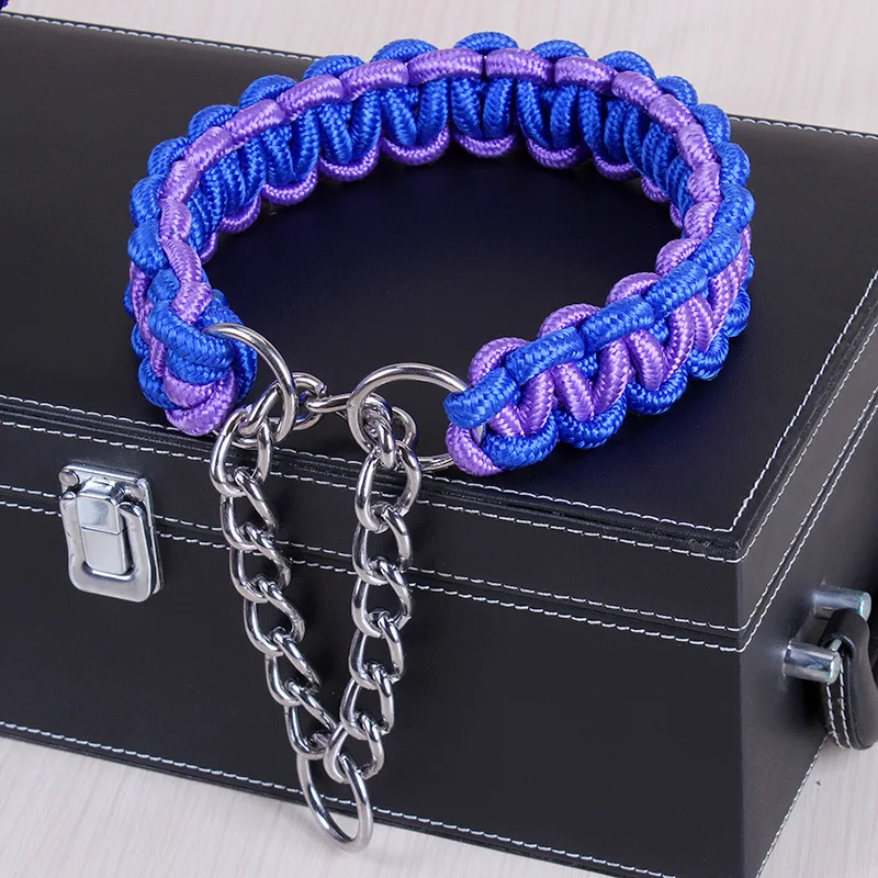 High Quality Upgraded color collar Large Dog German Shepherd walk the dog P chain necklet Pet For Medium and large Dogs
