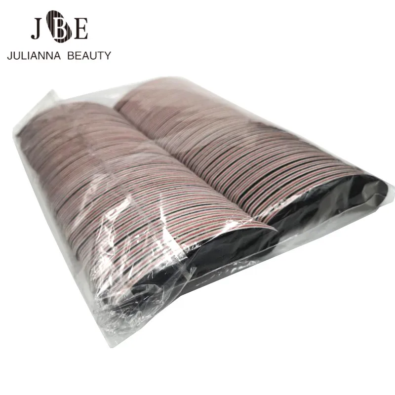 

100 Pcs/lot 100/180 Bent Diamond Black Nail File Dip Powder Washable Double Sided Emery Board Grit Nail Buffering Files