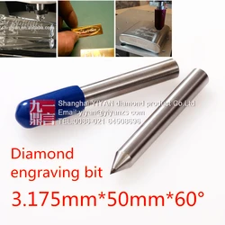 1pc diamond drag bit 3.175mm strumento per incisione diamante drag incisione bit punta per incisore con punta diamantata per l'uso dell'incisore dremel