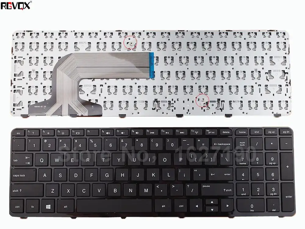 

New US Laptop Keyboard For HP Pavilion 15-e 15-n 250 G3 255 G3 256 G3 GLOSSY FRAME BLACK(Win8)OEM