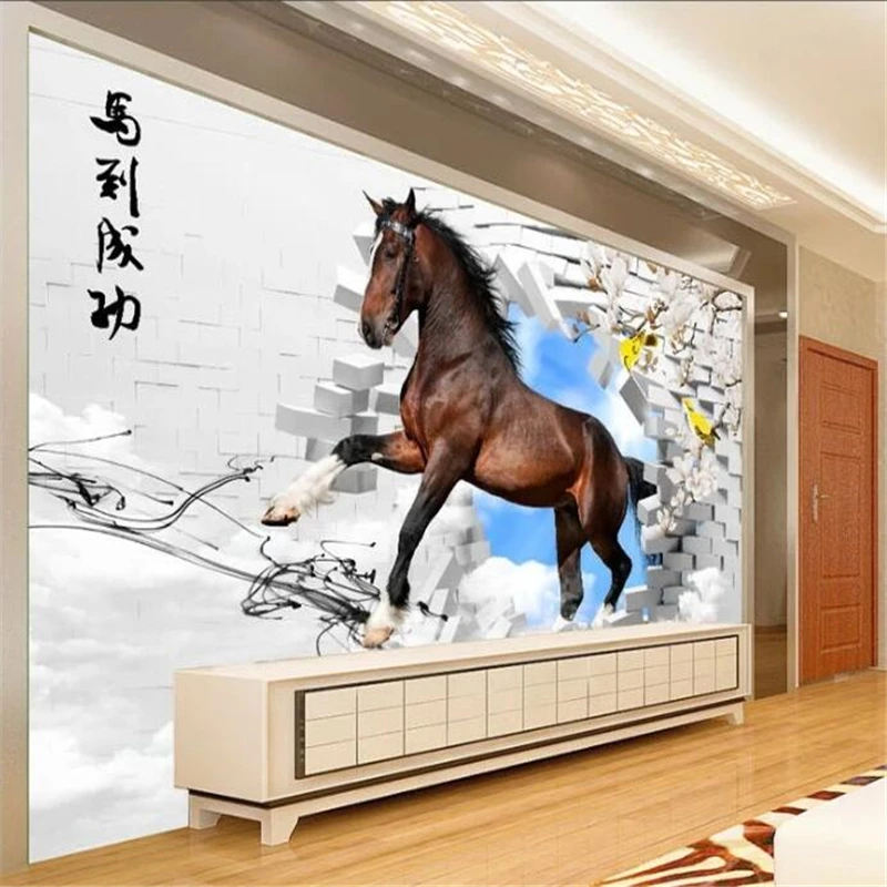 

Custom wallpaper 3D mural to success brick wall TV background wall living room bedroom wall papers home decor 3d papel de parede