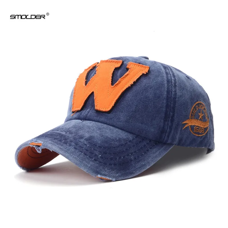 

[SMOLDER] 2019 Fashion New Baseball Cap Letter "W" Casual Cotton Hip Hop Caps Embroidery Fitted Snapback Caps for Men Women