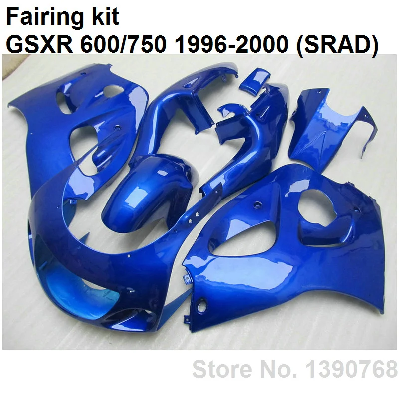 Fit for Suzuki fairings for GSXR600 96 97 98 99 00 blue fairing kit GSXR750 1996 1997 1998 1999 2000 LV03