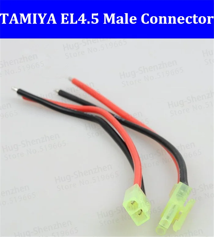 

Free shipping 200set Green Mini.TAMIYA EL4.5 Male Female Connector with 20AWG Silicone Wire cable